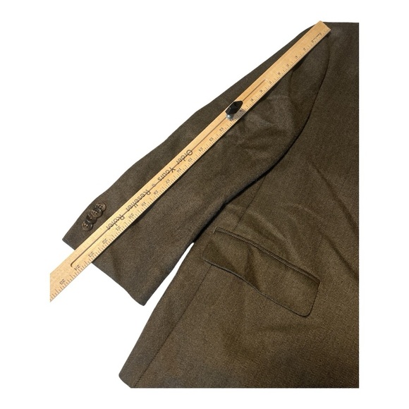 Michael Michael Kors 46S Brown Herringbone Blazer Jacket AG1 - Picture 3 of 6